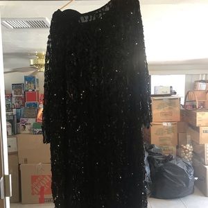 100% silk & glittery gown